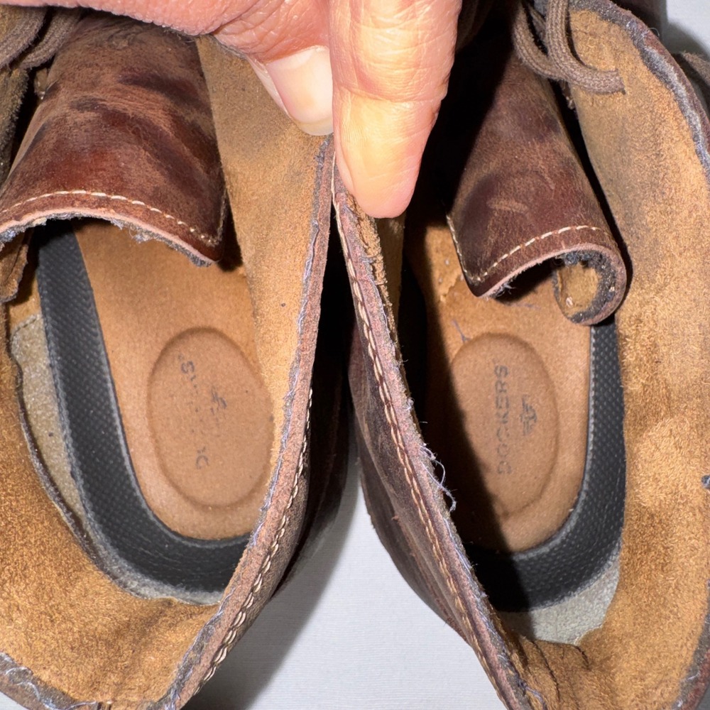 Dockers Mens Brown Leather Tussock Chukka Boots Desert Lace Up 90-28459 Size 13M - Picture 6 of 11